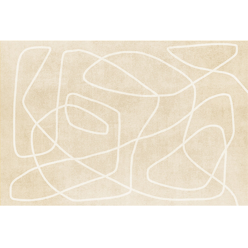 Multi Color Simple Rug Polyster Stripe Print Area Carpet Non-Slip Backing Machine Washable Indoor Rug for Room Light Yellow Clearhalo 'Area Rug' 'Rug' 2244428