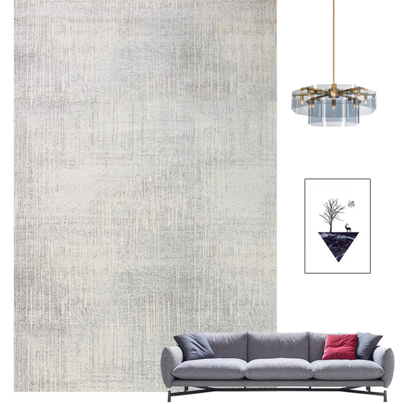 Nordic Stripe Printed Rug Multi Color Polyster Area Carpet Pet Friendly Stain-Resistant Easy Care Rug for Parlor Gray-White Clearhalo 'Area Rug' 'Rug' 2244465