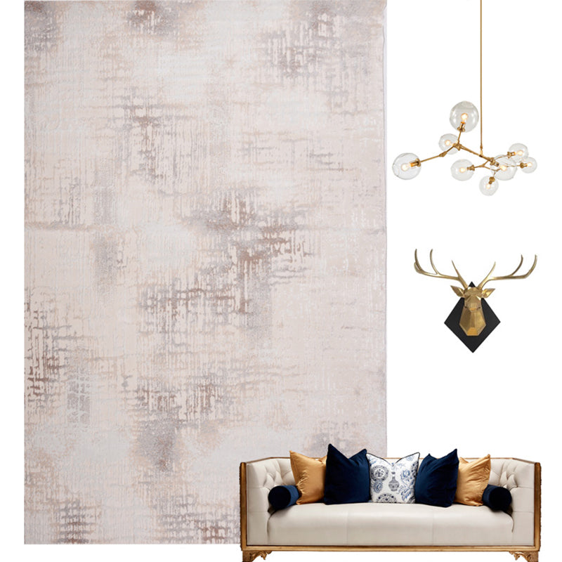 Nordic Stripe Printed Rug Multi Color Polyster Area Carpet Pet Friendly Stain-Resistant Easy Care Rug for Parlor Light Brown Clearhalo 'Area Rug' 'Rug' 2244467