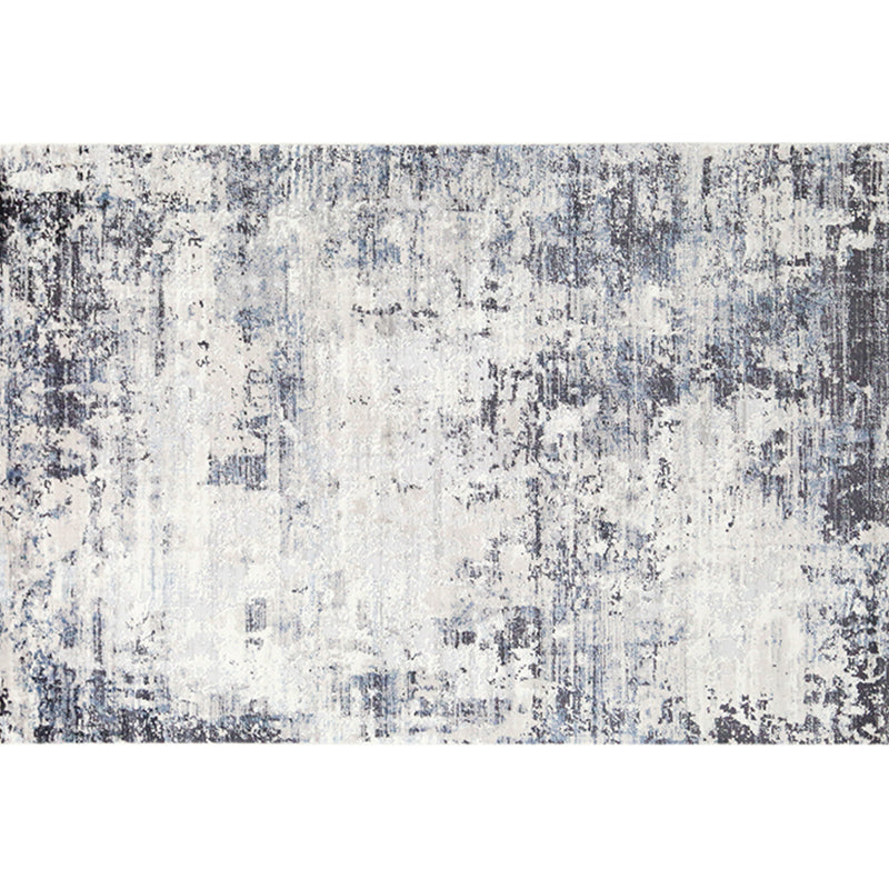 Scandinavian Living Room Rug Multi-Colored Abstract Area Rug Synthetics Pet Friendly Machine Washable Carpet Smoke Gray Clearhalo 'Area Rug' 'Rug' 2244508