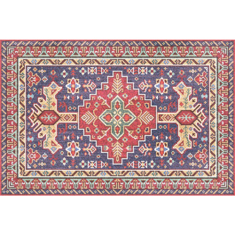 Boho-Chic Parlor Rug Multi Color Geometric Print Carpet Polypropylene Machine Washable Non-Slip Backing Rug Purple Clearhalo 'Area Rug' 'Moroccan' 'Rugs' Rug' 2244603