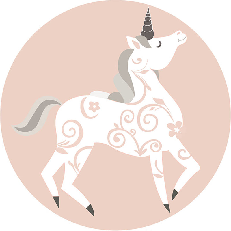 Modern Kids Room Rug Multi-Color Cartoon Pattern Rug Polypropylene Non-Slip Machine Washable Carpet Pink Clearhalo 'Area Rug' 'Rug' 2244666