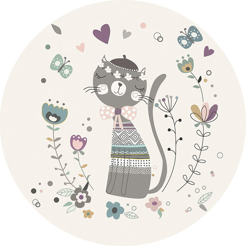 Modern Kids Room Rug Multi-Color Cartoon Pattern Rug Polypropylene Non-Slip Machine Washable Carpet Grey Clearhalo 'Area Rug' 'Rug' 2244671