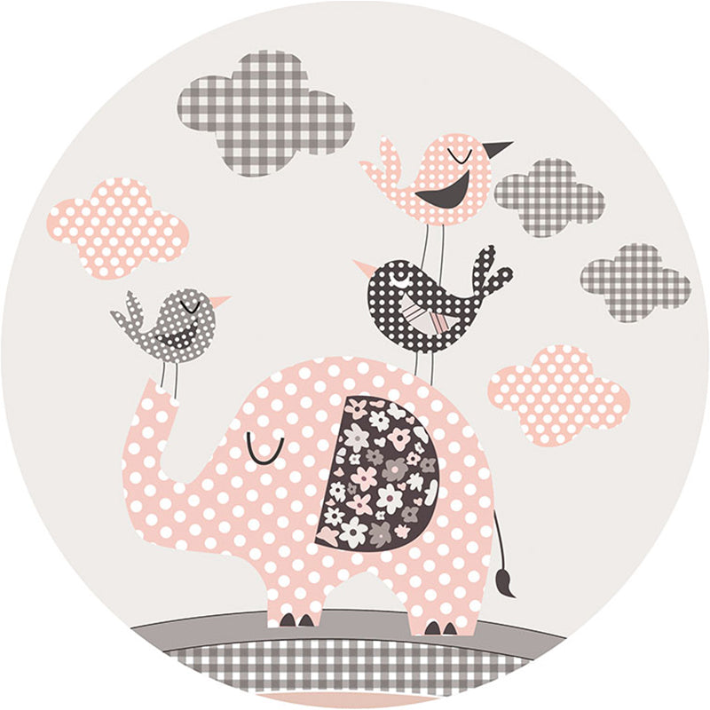 Modern Kids Room Rug Multi-Color Cartoon Pattern Rug Polypropylene Non-Slip Machine Washable Carpet Nude Pink Clearhalo 'Area Rug' 'Rug' 2244676