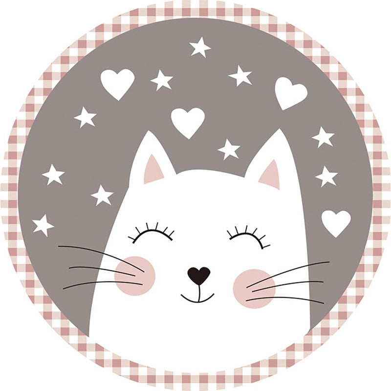 Modern Kids Room Rug Multi-Color Cartoon Pattern Rug Polypropylene Non-Slip Machine Washable Carpet Dark Gray Clearhalo 'Area Rug' 'Rug' 2244677