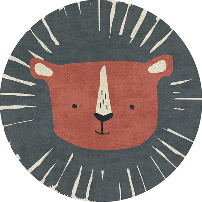 Casual Childrens Bedroom Rug Multicolor Cartoon Indoor Rug Polyster Non-Slip Easy Care Area Carpet Red Brown Clearhalo 'Area Rug' 'Rug' 2244682