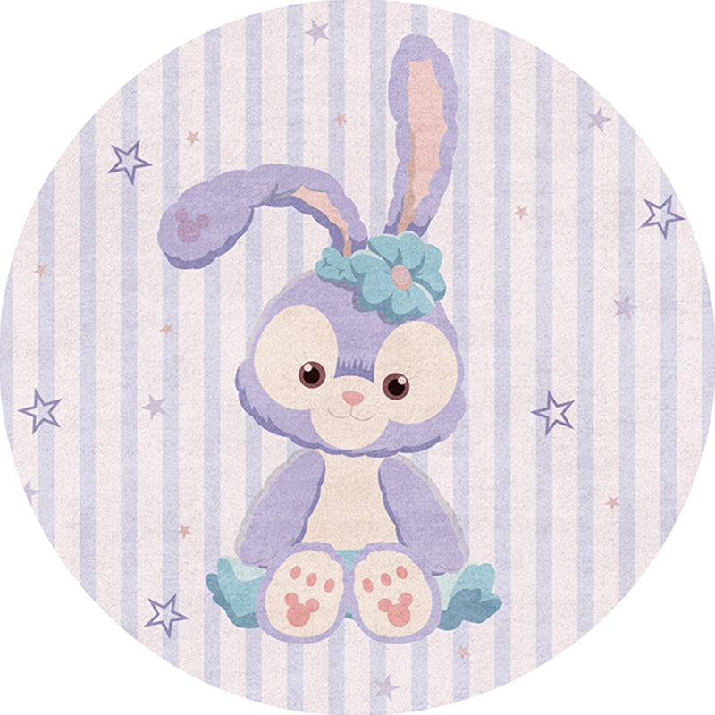 Casual Childrens Bedroom Rug Multicolor Cartoon Indoor Rug Polyster Non-Slip Easy Care Area Carpet Purple Clearhalo 'Area Rug' 'Rug' 2244691