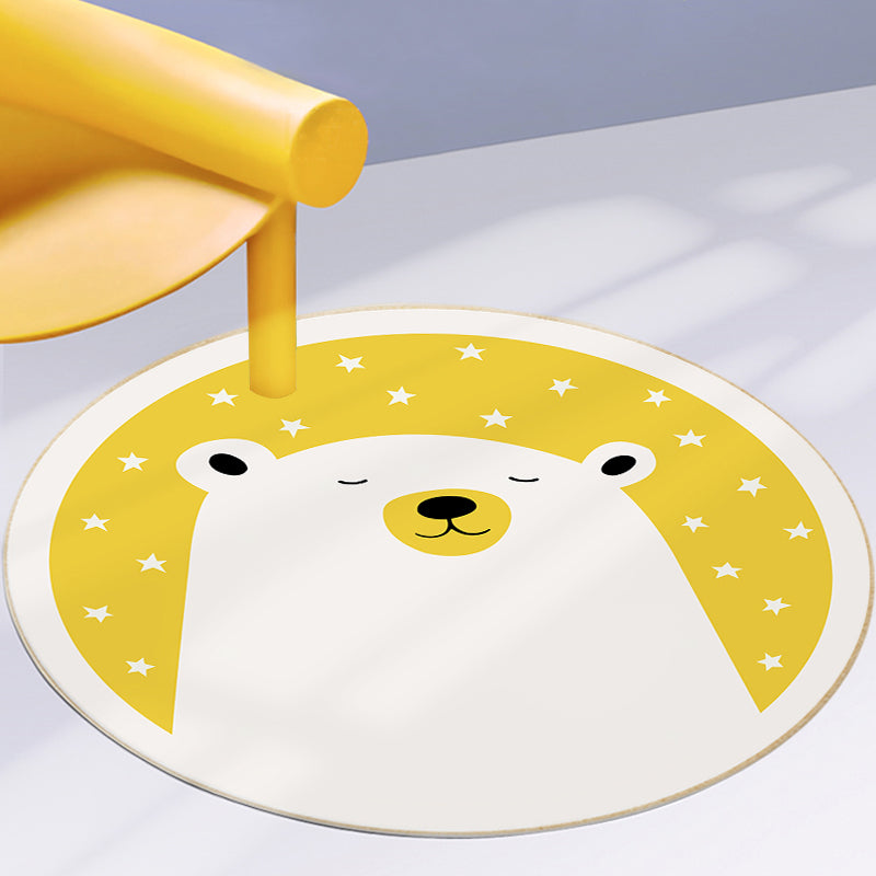Relaxing Cartoon Print Rug Multi-Color Polyster Carpet Non-Slip Machine Washable Easy Care Rug for Kids Yellow Clearhalo 'Area Rug' 'Rug' 2244720