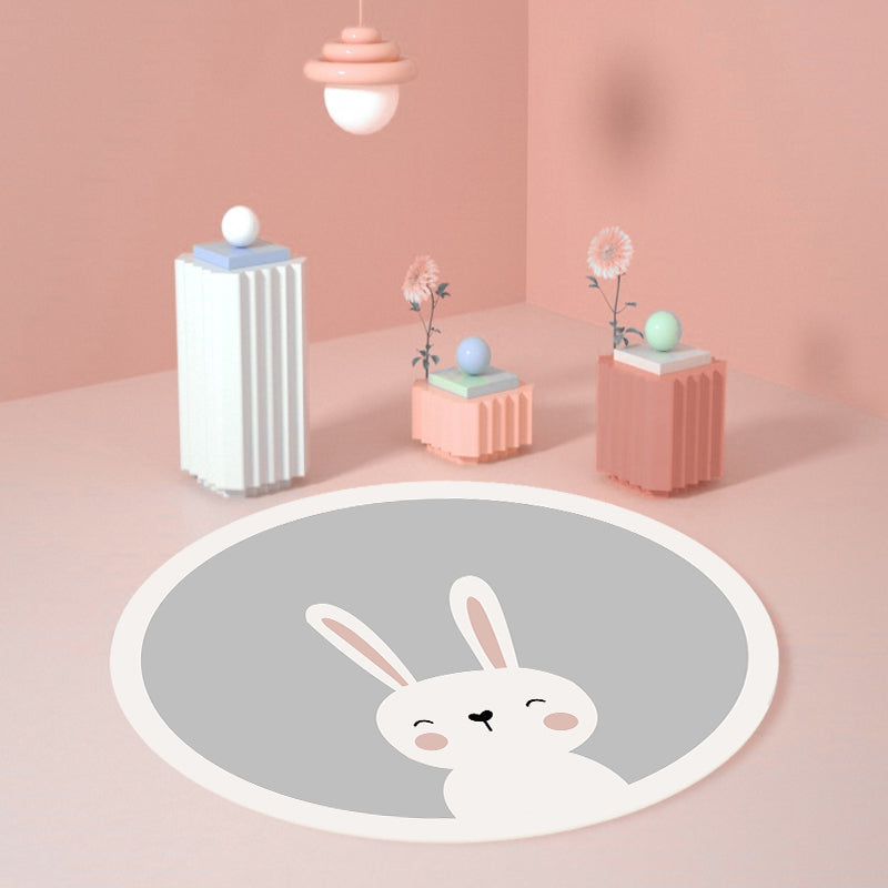 Relaxing Cartoon Print Rug Multi-Color Polyster Carpet Non-Slip Machine Washable Easy Care Rug for Kids Light Gray Clearhalo 'Area Rug' 'Rug' 2244729