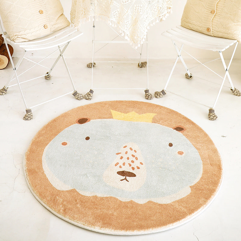 Casual Cartoon Print Rug Multi Colored Polypropylene Area Rug Non-Slip Machine Washable Carpet for Bedroom Yellow-Red Clearhalo 'Area Rug' 'Rug' 2244805