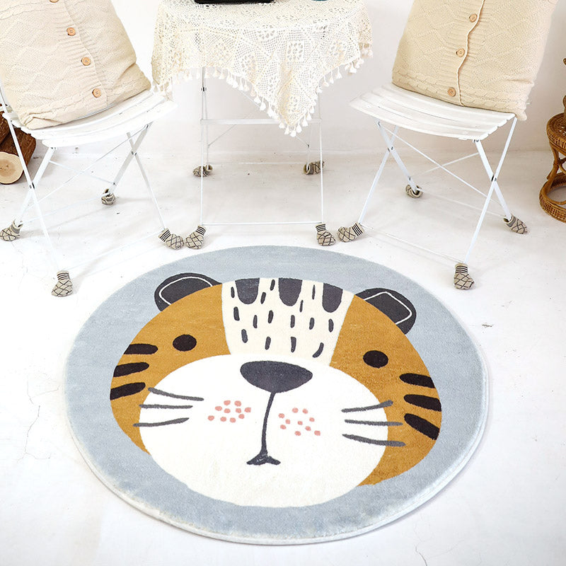 Casual Cartoon Print Rug Multi Colored Polypropylene Area Rug Non-Slip Machine Washable Carpet for Bedroom Tan Clearhalo 'Area Rug' 'Rug' 2244808