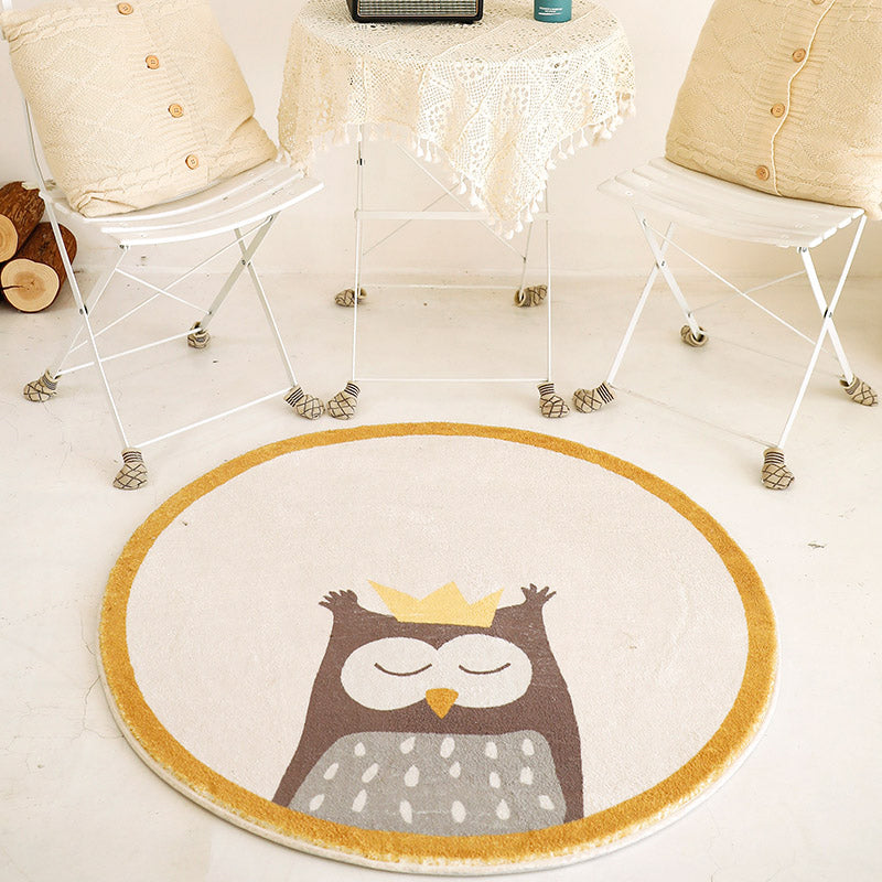 Cute Childrens Room Rug Multicolor Cartoon Area Carpet Synthetics Non-Slip Pet Friendly Indoor Rug Brown Clearhalo 'Area Rug' 'Rug' 2244815
