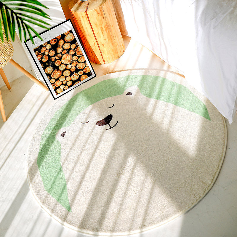 Cute Childrens Room Rug Multicolor Cartoon Area Carpet Synthetics Non-Slip Pet Friendly Indoor Rug Green Clearhalo 'Area Rug' 'Rug' 2244817