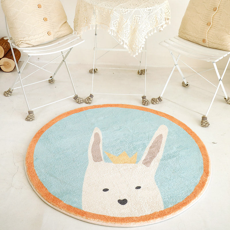 Cute Childrens Room Rug Multicolor Cartoon Area Carpet Synthetics Non-Slip Pet Friendly Indoor Rug Blue Clearhalo 'Area Rug' 'Rug' 2244822