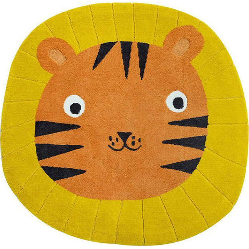 Multi-Color Creative Rug Polyster Cartoon Print Indoor Rug Anti-Slip Backing Pet Friendly Rug for Kids Yellow-Red Clearhalo 'Area Rug' 'Rug' 2244832