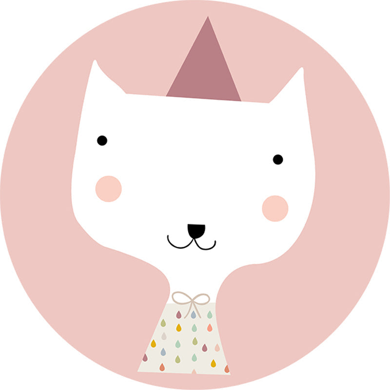 Multi-Color Creative Rug Polyster Cartoon Print Indoor Rug Anti-Slip Backing Pet Friendly Rug for Kids Pink Clearhalo 'Area Rug' 'Rug' 2244833