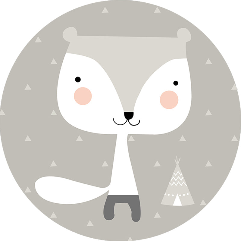 Multi-Color Creative Rug Polyster Cartoon Print Indoor Rug Anti-Slip Backing Pet Friendly Rug for Kids Light Gray-White Clearhalo 'Area Rug' 'Rug' 2244842