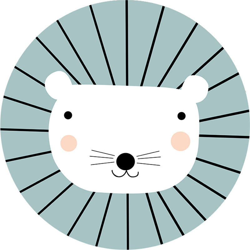 Multi-Color Creative Rug Polyster Cartoon Print Indoor Rug Anti-Slip Backing Pet Friendly Rug for Kids Blue Clearhalo 'Area Rug' 'Rug' 2244843