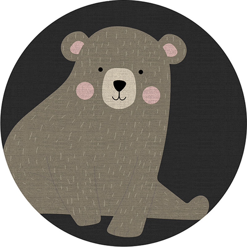 Simple Decoration Rug Multi Color Cartoon Area Rug Polyster Pet Friendly Non-Slip Backing Carpet Black Clearhalo 'Area Rug' 'Rug' 2244854