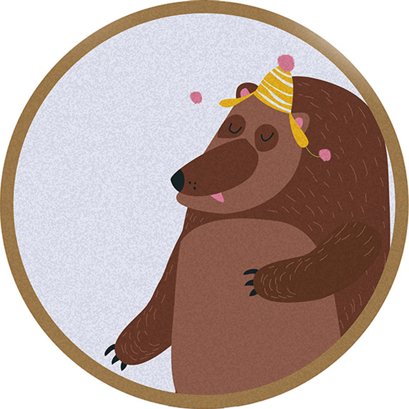 Simple Decoration Rug Multi Color Cartoon Area Rug Polyster Pet Friendly Non-Slip Backing Carpet Red Brown Clearhalo 'Area Rug' 'Rug' 2244856