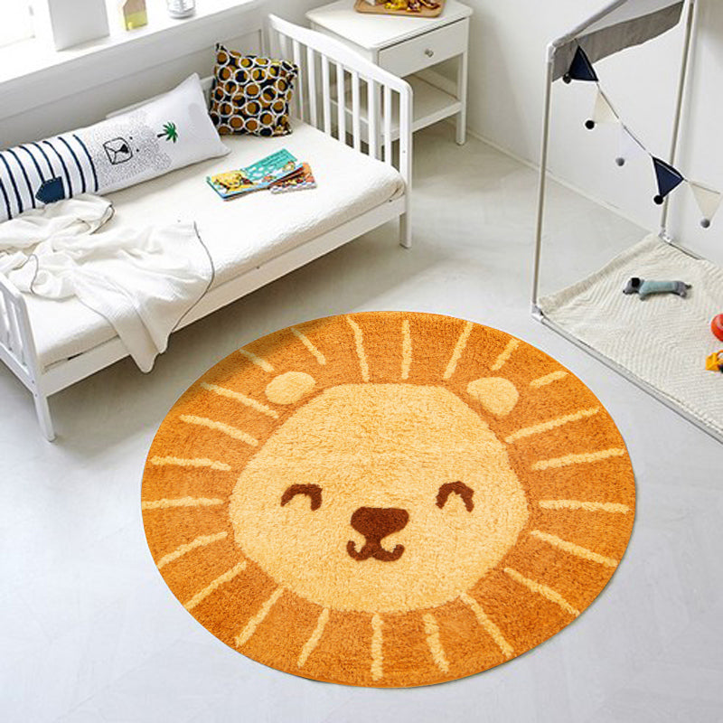Classic Kids Room Rug Multi-Color Cartoon Print Rug Polypropylene Washable Non-Slip Backing Area Carpet Yellow-Red Clearhalo 'Area Rug' 'Rug' 2244865