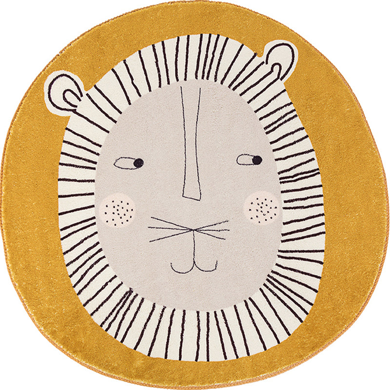 Classic Kids Room Rug Multi-Color Cartoon Print Rug Polypropylene Washable Non-Slip Backing Area Carpet Yellow-Brown Clearhalo 'Area Rug' 'Rug' 2244869