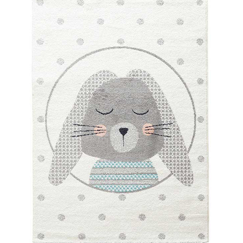 Cute Cartoon Print Rug Multicolor Polypropylene Carpet Pet Friendly Washable Anti-Slip Rug for Childrens Room Grey Clearhalo 'Area Rug' 'Rug' 2244919