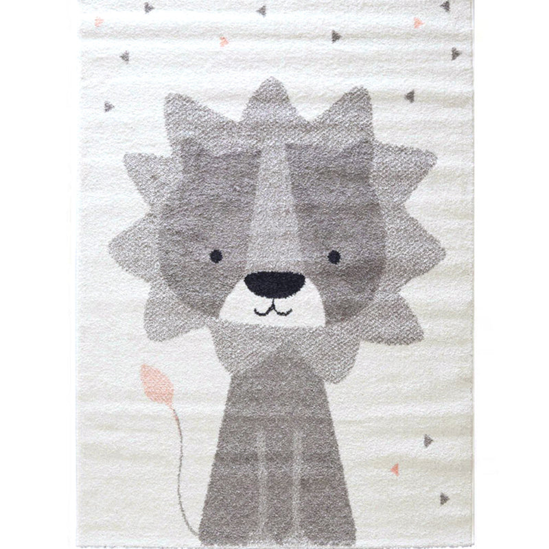 Cute Cartoon Print Rug Multicolor Polypropylene Carpet Pet Friendly Washable Anti-Slip Rug for Childrens Room Silver Gray Clearhalo 'Area Rug' 'Rug' 2244922