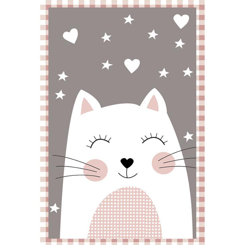 Novelty Childrens Rug Multicolor Cartoon Indoor Rug Synthetics Non-Slip Stain-Resistant Washable Carpet Grey Clearhalo 'Area Rug' 'Rug' 2244948