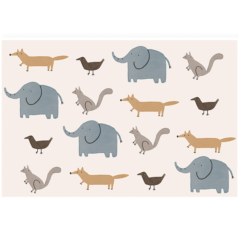 Lovely Kids Room Rug Multi Color Cartoon Pattern Carpet Polyster Anti-Slip Stain-Resistant Rug Grey Clearhalo 'Area Rug' 'Rug' 2245093