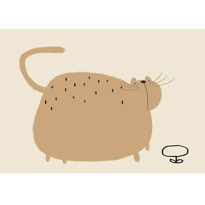 Lovely Kids Room Rug Multi Color Cartoon Pattern Carpet Polyster Anti-Slip Stain-Resistant Rug Khaki Clearhalo 'Area Rug' 'Rug' 2245098