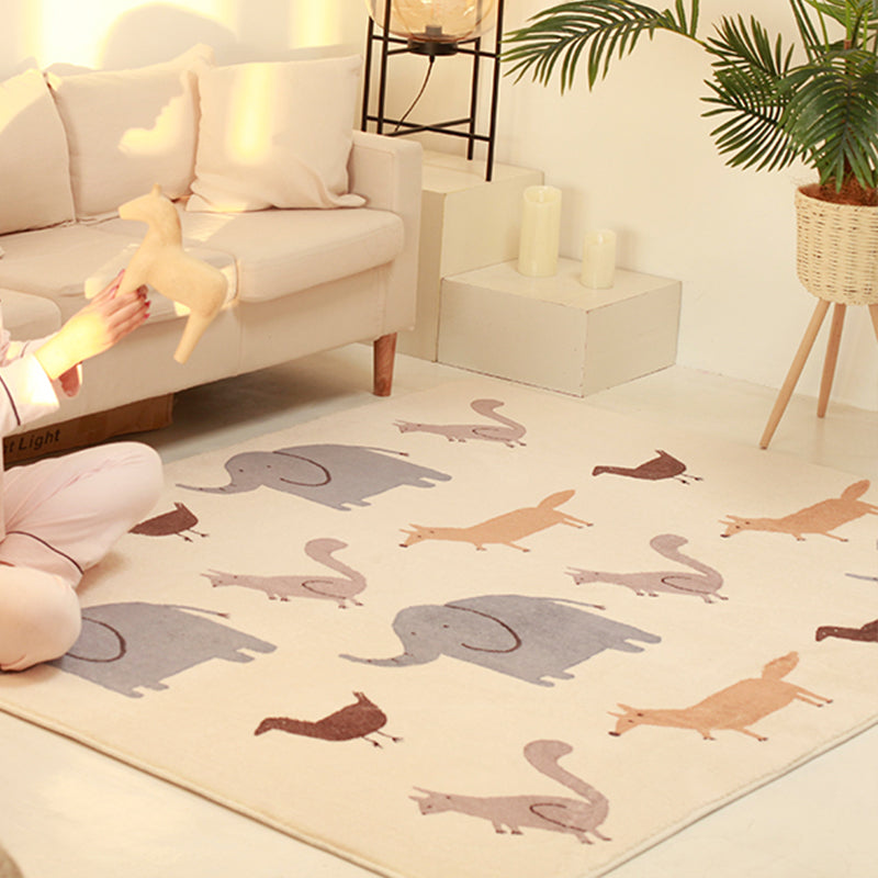 Lovely Kids Room Rug Multi Color Cartoon Pattern Carpet Polyster Anti-Slip Stain-Resistant Rug Clearhalo 'Area Rug' 'Rug' 2245101