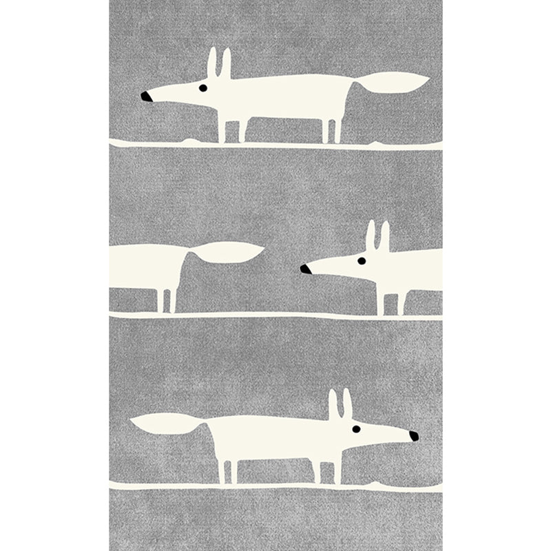 Casual Living Room Rug Multi Color Cartoon Pattern Rug Synthetics Anti-Slip Stain-Resistant Carpet Gray-White Clearhalo 'Area Rug' 'Rug' 2245126