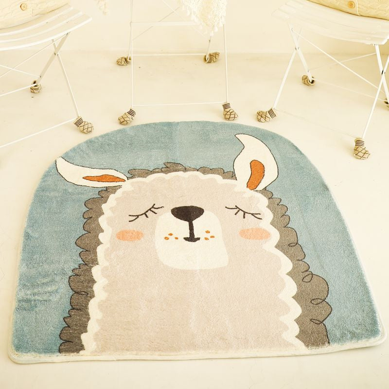 Natural Bedroom Rug Multicolor Cartoon Print Rug Polypropylene Anti-Slip Machine Washable Carpet Brown Clearhalo 'Area Rug' 'Rug' 2245155