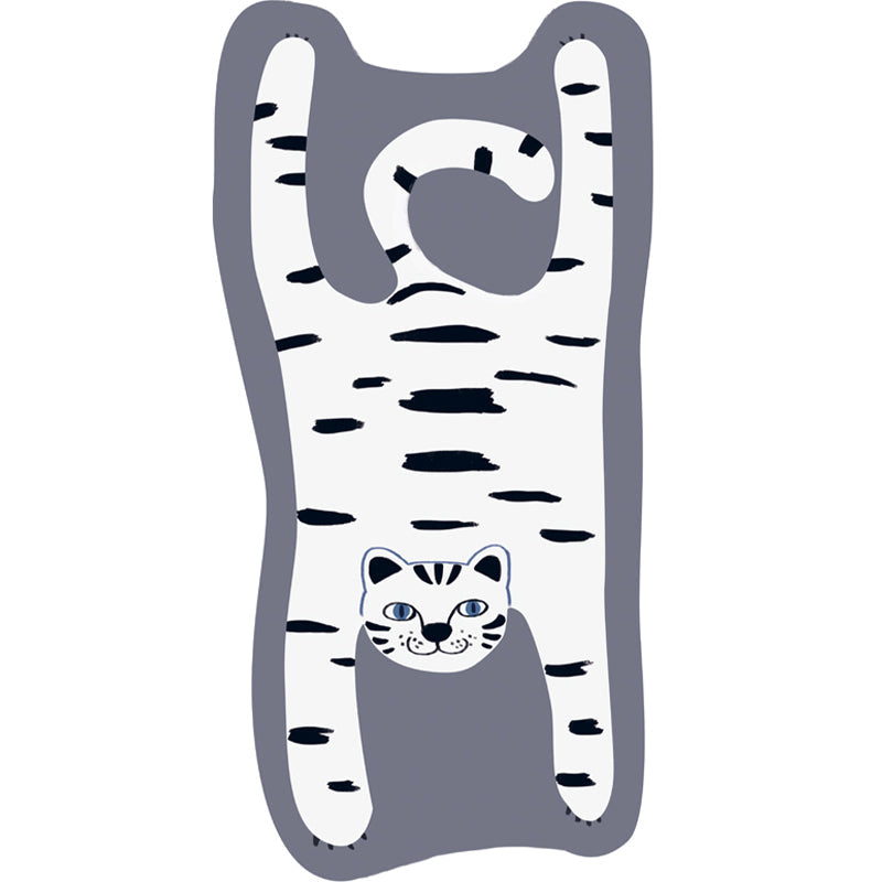 Irregular Shape Animal Skin Rug Multicolor Casual Carpet Polyster Anti-Slip Backing Washable Rug for Kids Grey Clearhalo 'Area Rug' 'Casual' 'Rugs' Rug' 2245184