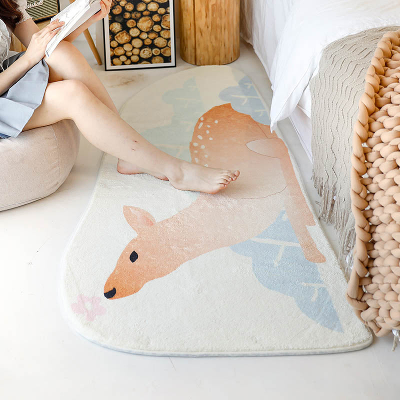 Novelty Shape Cartoon Rug Multi Color Cute Area Carpet Polyster Anti-Slip Backing Pet Friendly Rug for Kids Blue Clearhalo 'Area Rug' 'Rug' 2245219