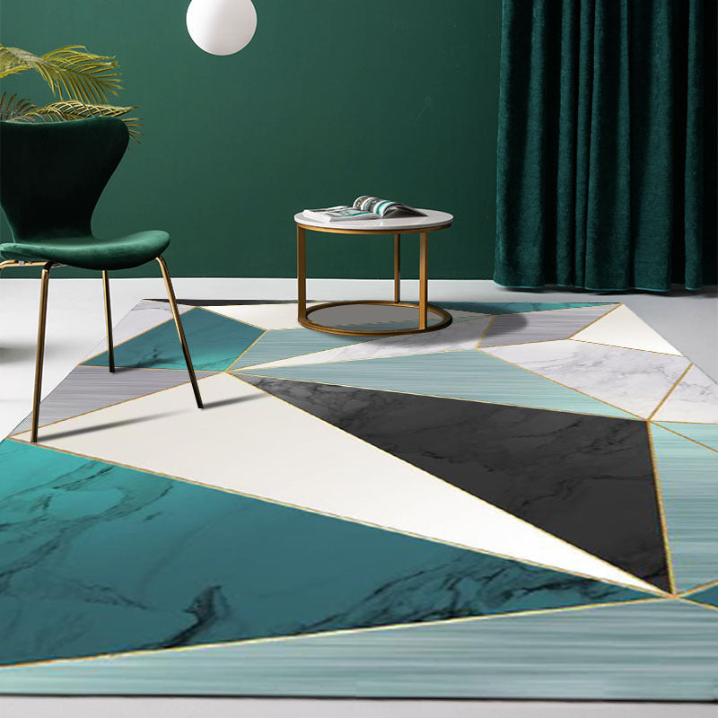 Contemporary Geometric Print Rug Multi Color Polypropylene Carpet Anti-Slip Backing Machine Washable Rug for Parlor White-Gray Clearhalo 'Area Rug' 'Rug' 2245273