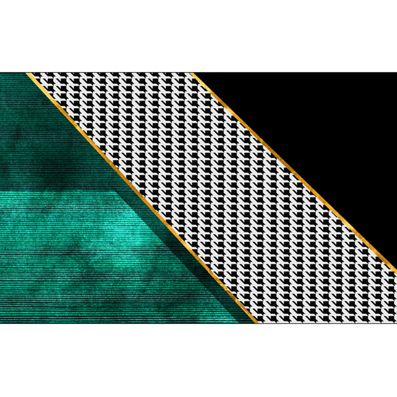 Funky Living Room Rug Multi-Color Geometric Print Carpet Polypropylene Pet Friendly Washable Rug Light Green Clearhalo 'Area Rug' 'Rug' 2245290