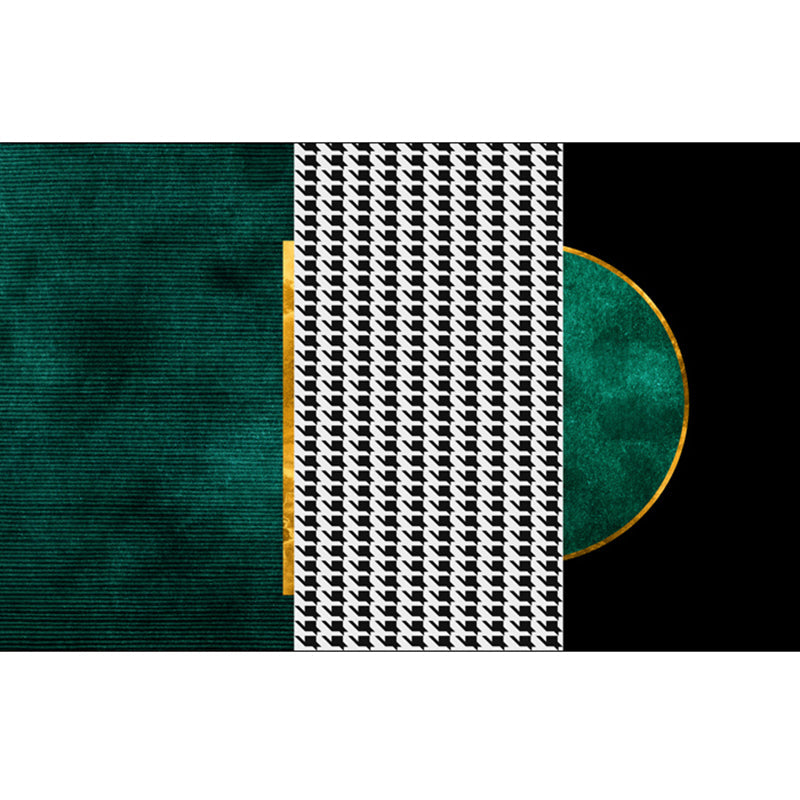 Funky Living Room Rug Multi-Color Geometric Print Carpet Polypropylene Pet Friendly Washable Rug Blackish Green Clearhalo 'Area Rug' 'Rug' 2245291