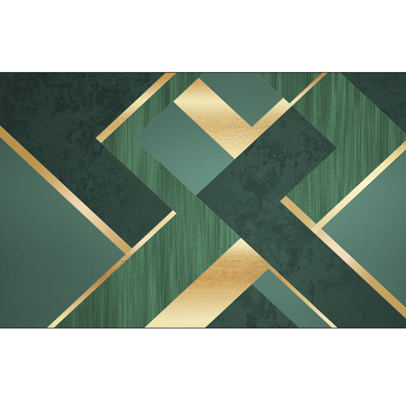 Funky Living Room Rug Multi-Color Geometric Print Carpet Polypropylene Pet Friendly Washable Rug Pea Green Clearhalo 'Area Rug' 'Rug' 2245293