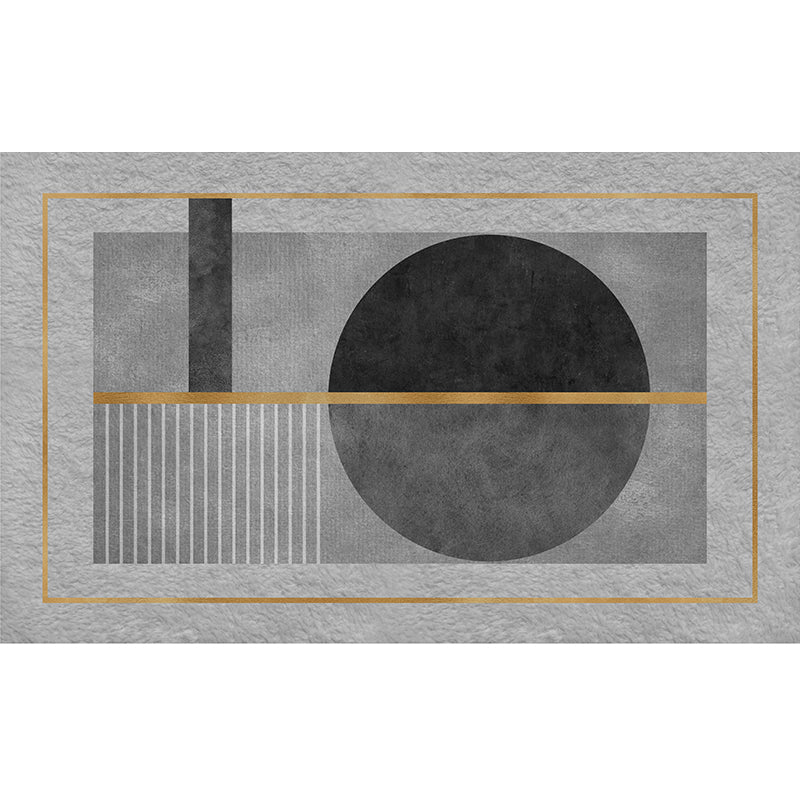 Multicolor Luxe Rug Synthetics Geometric Pattern Carpet Pet Friendly Anti-Slip Backing Easy Care Area Rug for Home Smoke Gray Clearhalo 'Area Rug' 'Rug' 2245324