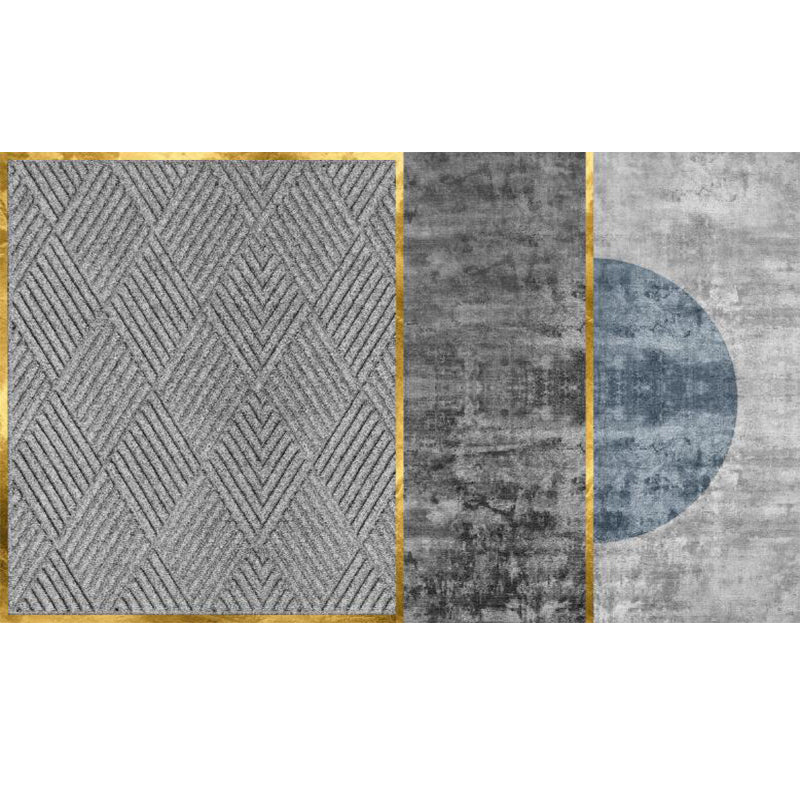 Multicolor Luxe Rug Synthetics Geometric Pattern Carpet Pet Friendly Anti-Slip Backing Easy Care Area Rug for Home Light Gray Clearhalo 'Area Rug' 'Rug' 2245331