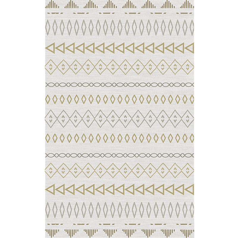 Boho Living Room Rug Multi-Color Geometric Pattern Carpet Flax Environmental Handmade Rug with Tassel Light Yellow Clearhalo 'Area Rug' 'Bohemian' 'Rugs' Rug' 2245414