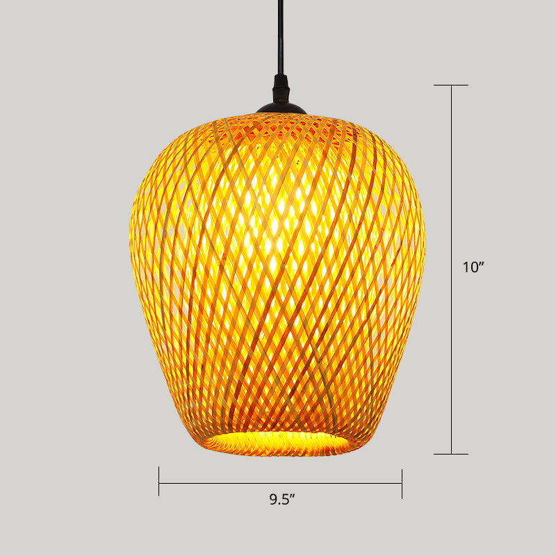 Handwoven Rattan Suspension Light Simplicity 1-Light Wood Pendant Lighting Fixture Wood D Clearhalo 'Ceiling Lights' 'Pendant Lights' 'Pendants' Lighting' 2245774_857d42d9-b006-4f0e-bdce-25714e5a26eb