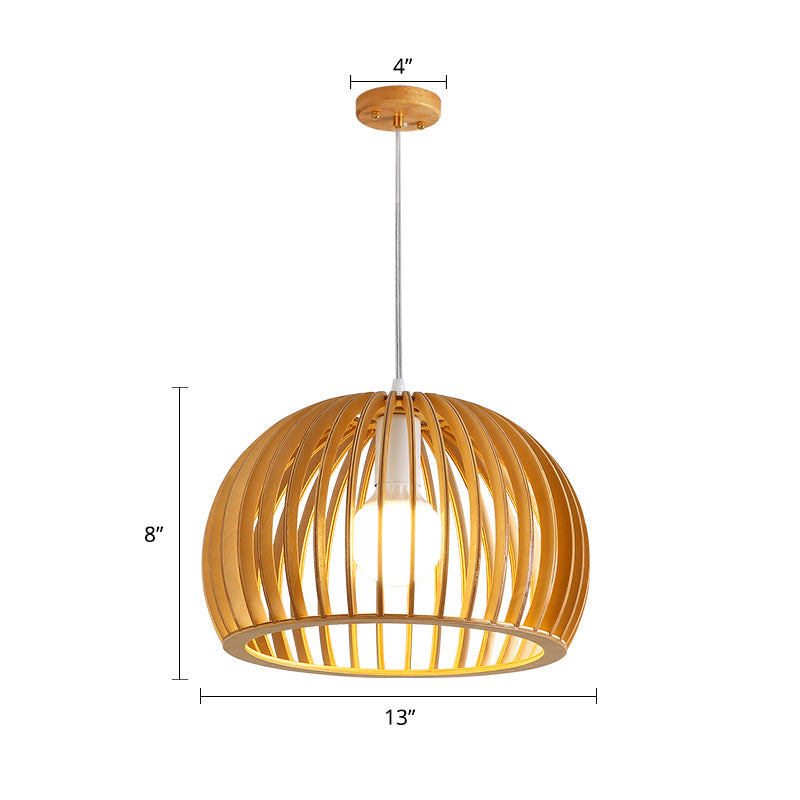 South-east Asia Shaded Ceiling Light Wood Single Restaurant Hanging Pendant Lighting Wood B Clearhalo 'Ceiling Lights' 'Pendant Lights' 'Pendants' Lighting' 2245838_d713ddeb-a060-4b39-bcee-373358400cd5