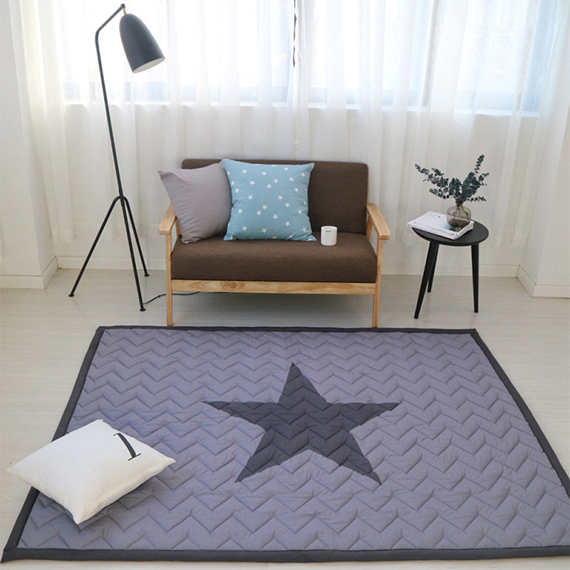 Simple Cartoon Rug Multi Colored Polypropylene Area Carpet Pet Friendly Non-Slip Backing Rug for Kids Dark Gray 4'7" x 6'5" Clearhalo 'Area Rug' 'Rug' 2245926