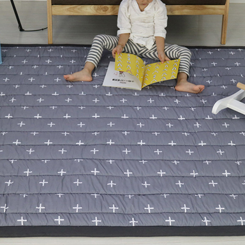 Simple Cartoon Rug Multi Colored Polypropylene Area Carpet Pet Friendly Non-Slip Backing Rug for Kids Silver Gray 4'7" x 6'5" Clearhalo 'Area Rug' 'Rug' 2245930