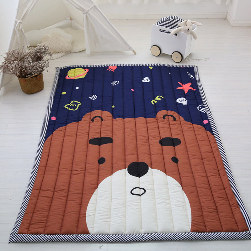 Simple Cartoon Rug Multi Colored Polypropylene Area Carpet Pet Friendly Non-Slip Backing Rug for Kids Brown 4'7" x 6'5" Clearhalo 'Area Rug' 'Rug' 2245934