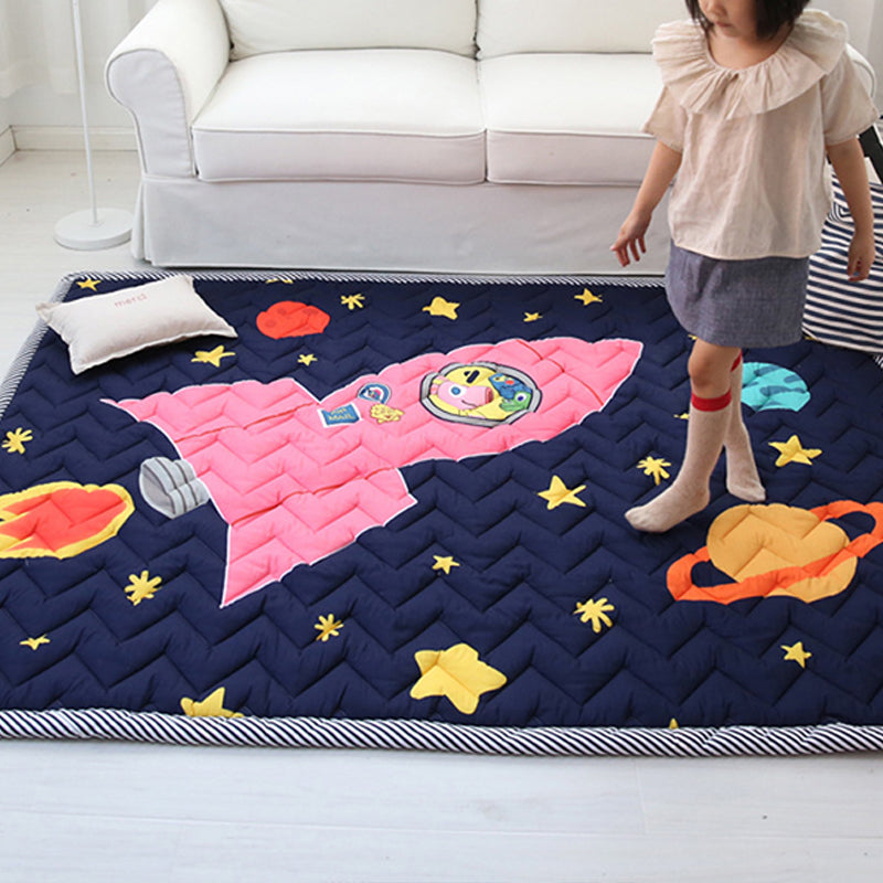 Simple Cartoon Rug Multi Colored Polypropylene Area Carpet Pet Friendly Non-Slip Backing Rug for Kids Pink 4'7" x 6'5" Clearhalo 'Area Rug' 'Rug' 2245940