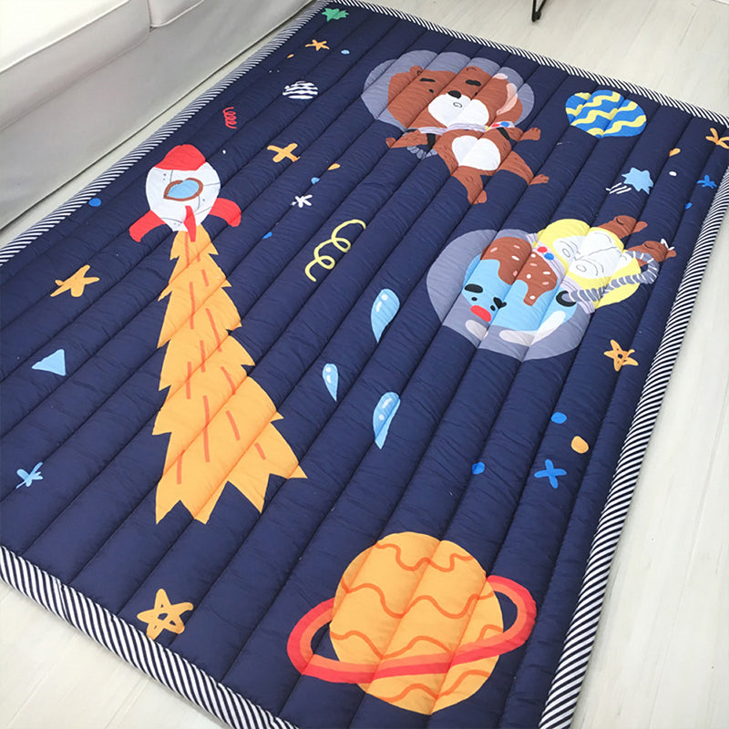Simple Cartoon Rug Multi Colored Polypropylene Area Carpet Pet Friendly Non-Slip Backing Rug for Kids Yellow 4'7" x 6'5" Clearhalo 'Area Rug' 'Rug' 2245944